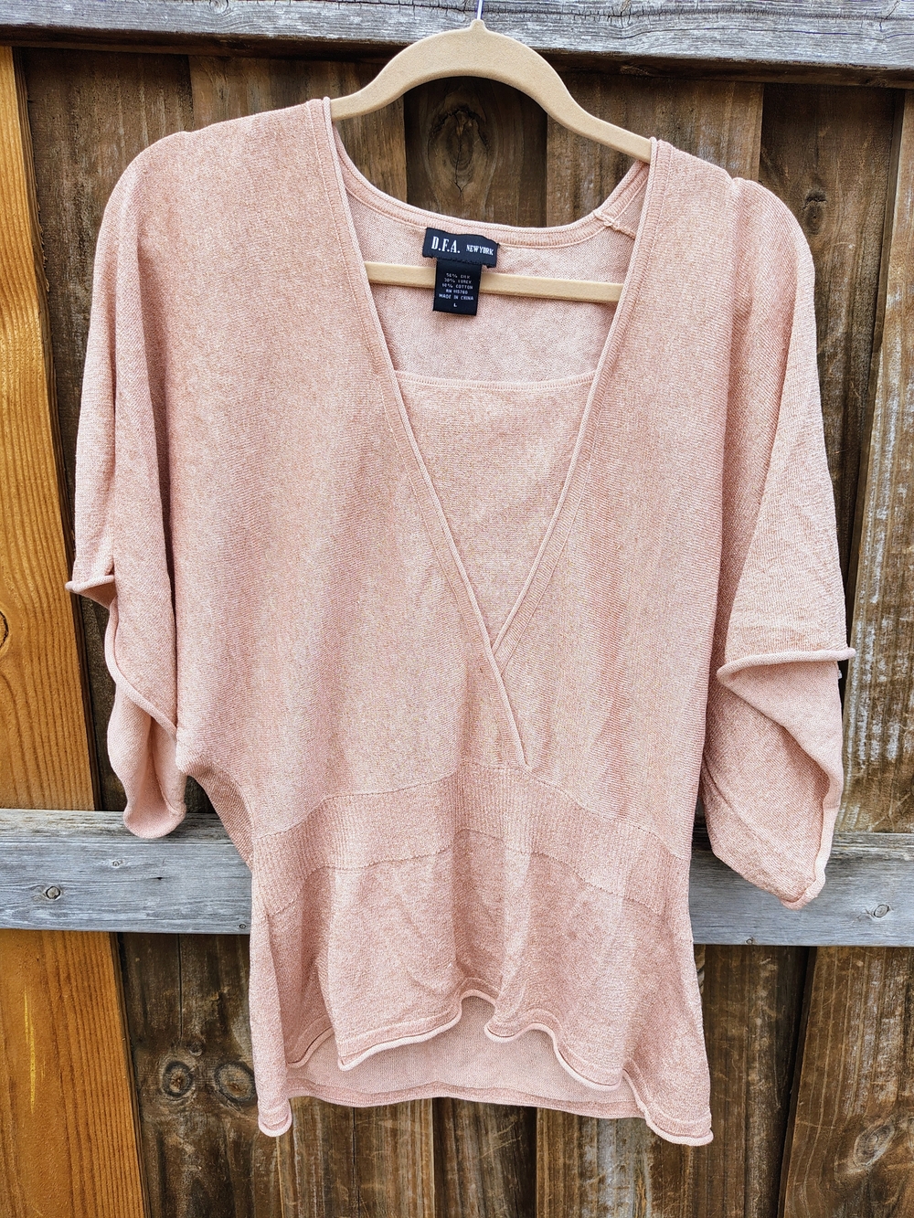 Dusty Rose V-Neck Tunic Sweater